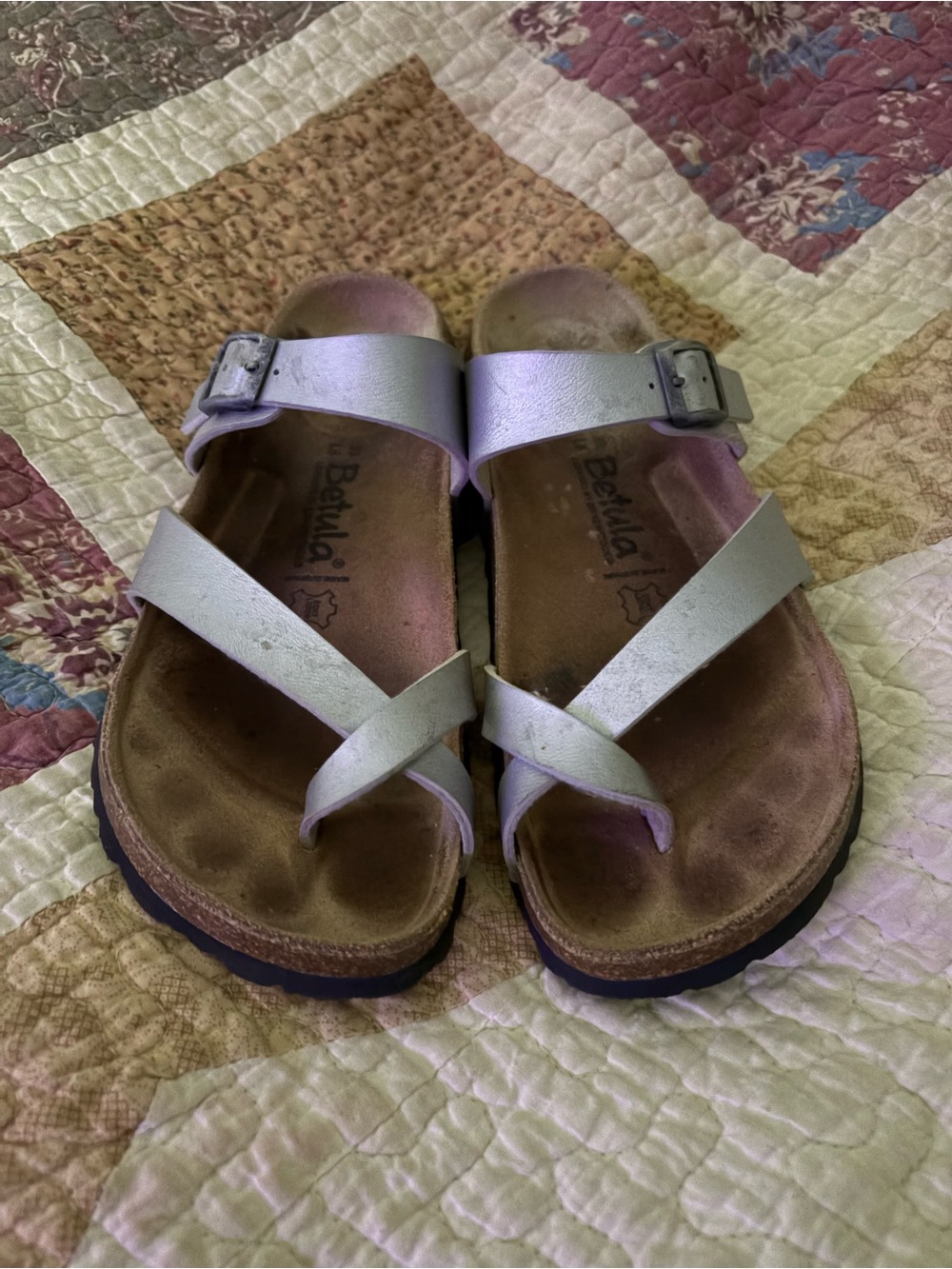 Women’s Betula by Birkenstock Mayari Silver Sandals EU39 L8